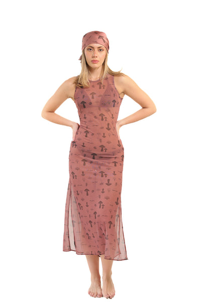 Mesh Dresss - Chocolate Mushroom