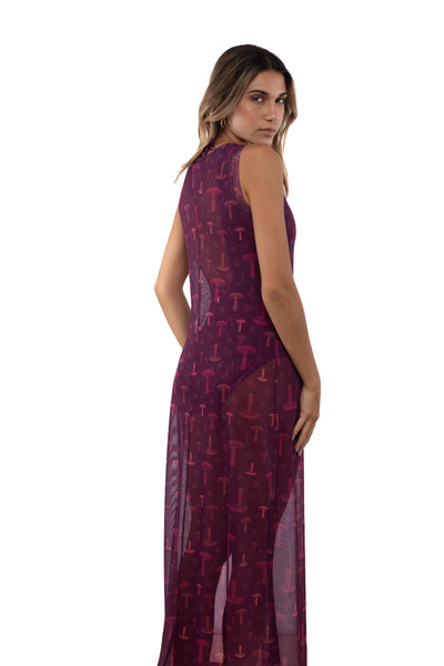 Mesh Dresss - Plum Portobello
