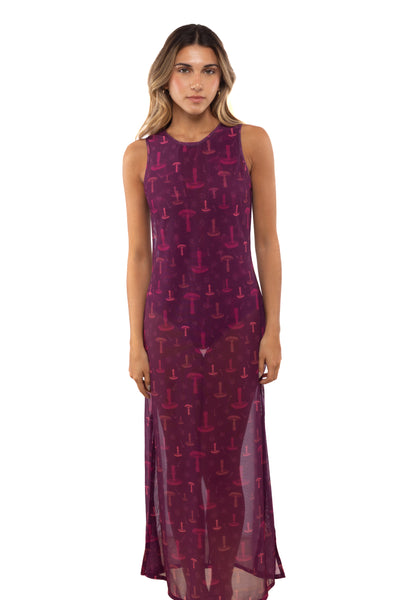 Mesh Dresss - Plum Portobello