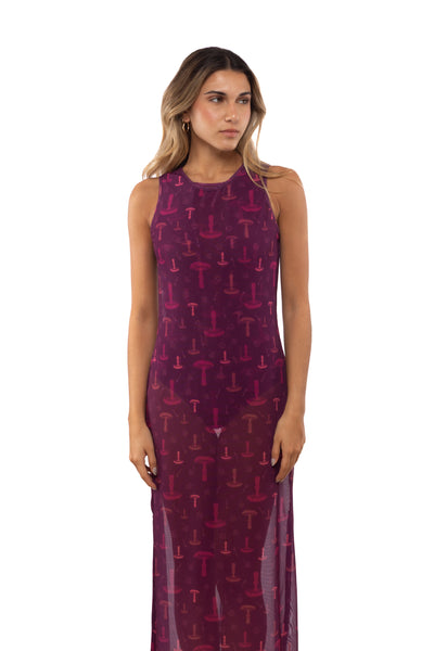 Mesh Dresss - Plum Portobello