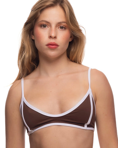Braulio Top - Chocolate & White