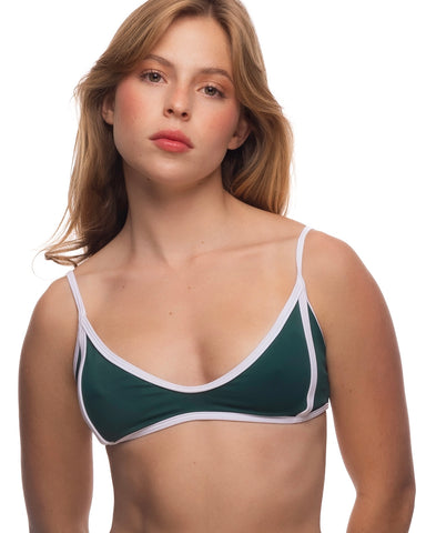 Braulio Top - Forest & White