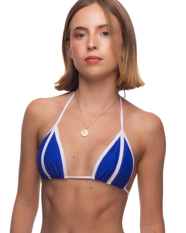 Victor Top - Royal & White