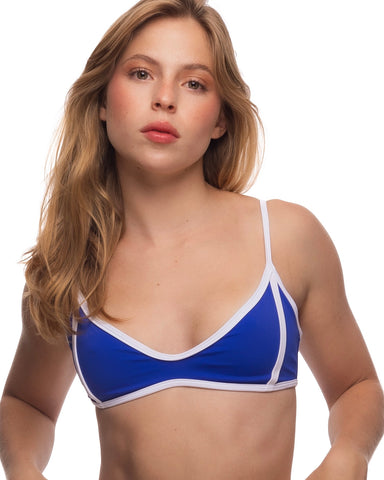 Braulio Top - Royal & White