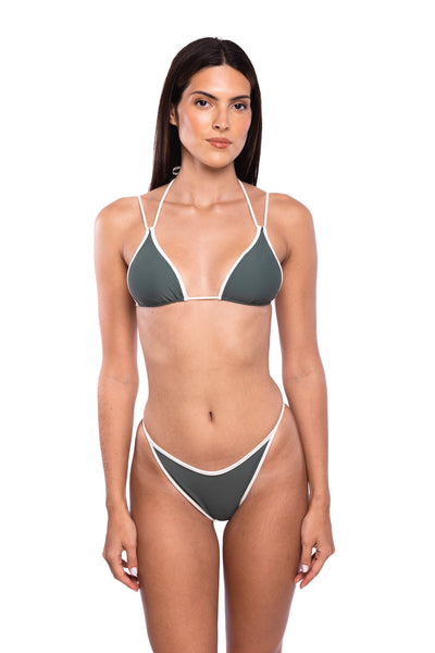 Vicente Bottom - Olive & Cream
