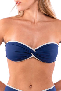 Valentino Top - Navy & Gray