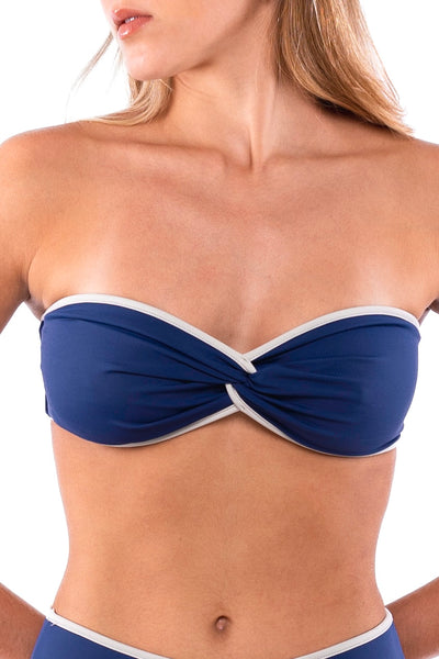 Valentino Top - Navy & Gray